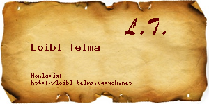 Loibl Telma névjegykártya
